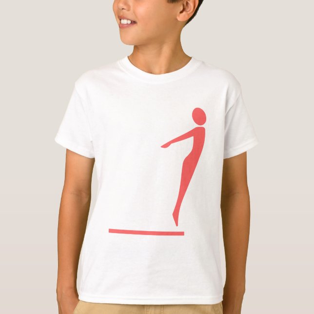 Diving Figure - Tropical Pink T-Shirt (Front)