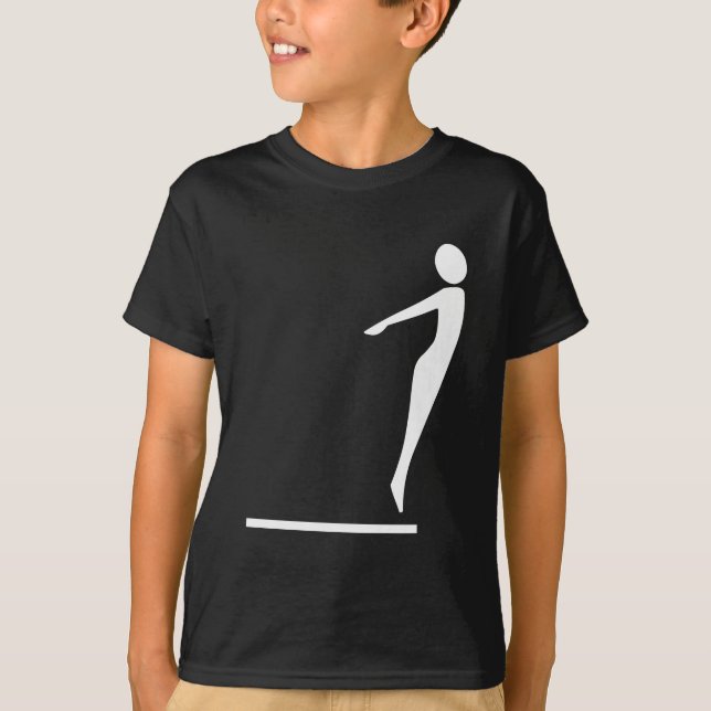 Diving Figure - White T-Shirt (Front)