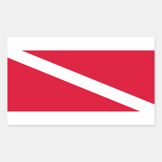 Diving flag rectangular sticker
