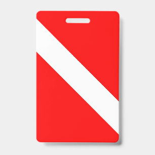 Diving Flag Scuba Diver Diver Down Badge