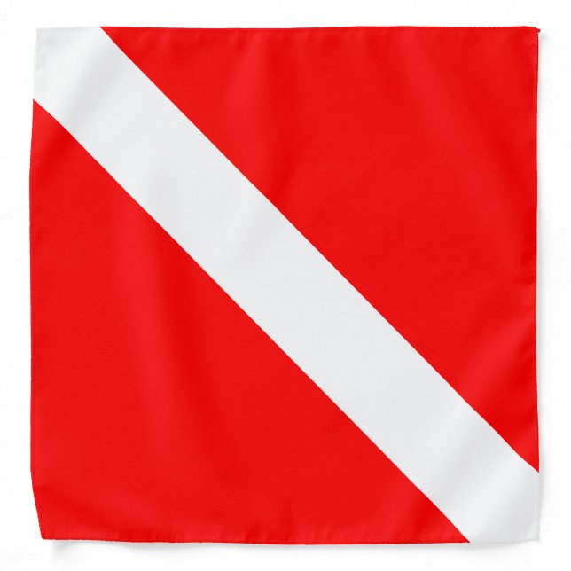 Diving Flag Scuba Diver Diver Down Bandana (Front)
