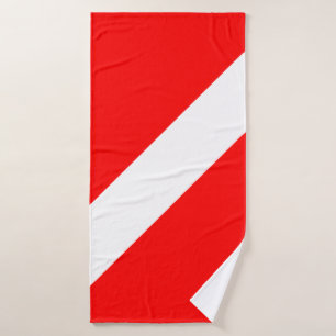 Diving Flag Scuba Diver Diver Down Bath Towel