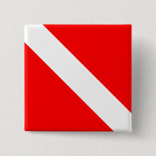 Diving Flag Scuba Diver Diver Down Button