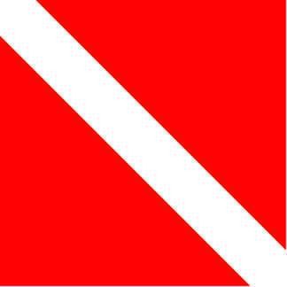 Diving Flag Scuba Diver Diver Down Cutout
