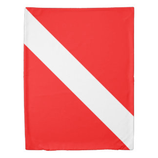 Diving Flag Scuba Diver Diver Down Duvet Cover