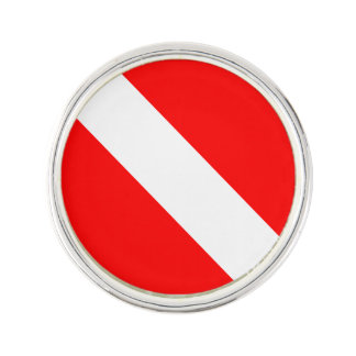 Diving Flag Scuba Diver Diver Down Lapel Pin