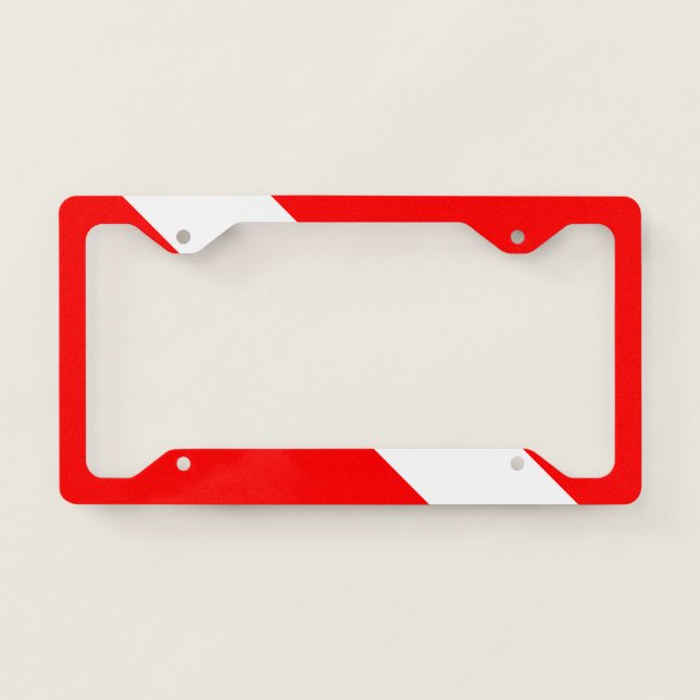 Diving Flag Scuba Diver Diver Down License Plate Frame (Front)