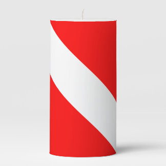 Diving Flag Scuba Diver Diver Down Pillar Candle