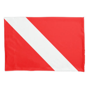 Diving Flag Scuba Diver Diver Down Pillow Case