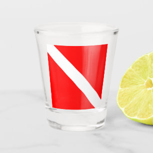 Diving Flag Scuba Diver Diver Down Shot Glass