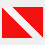 Diving Flag Scuba Diver Diver Down Sign