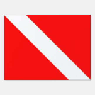 Diving Flag Scuba Diver Diver Down Sign