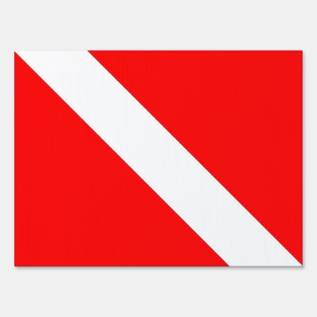 Diving Flag Scuba Diver Diver Down Sign (Back)