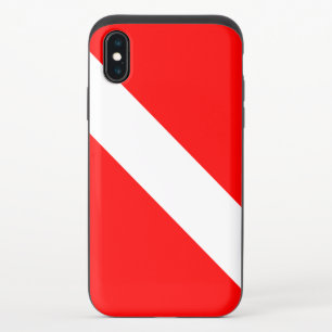 Diving Flag Scuba Diver Diver Down iPhone X Slider Case