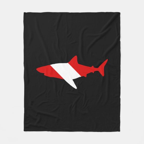 Diving Flag _ Shark Fleece Blanket