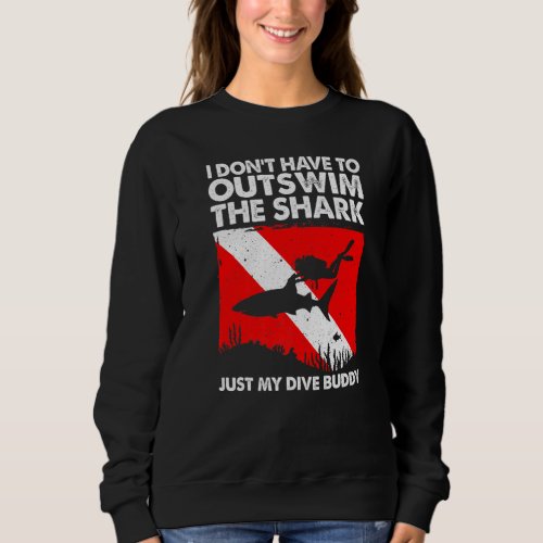 Diving For Men Women Diving With Sharks Sweatshirt