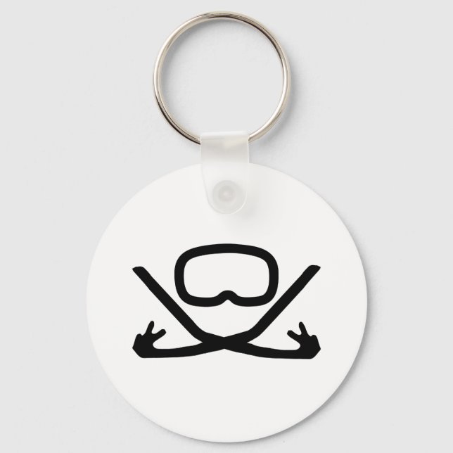 diving goggles and snorkel keychain (Front)
