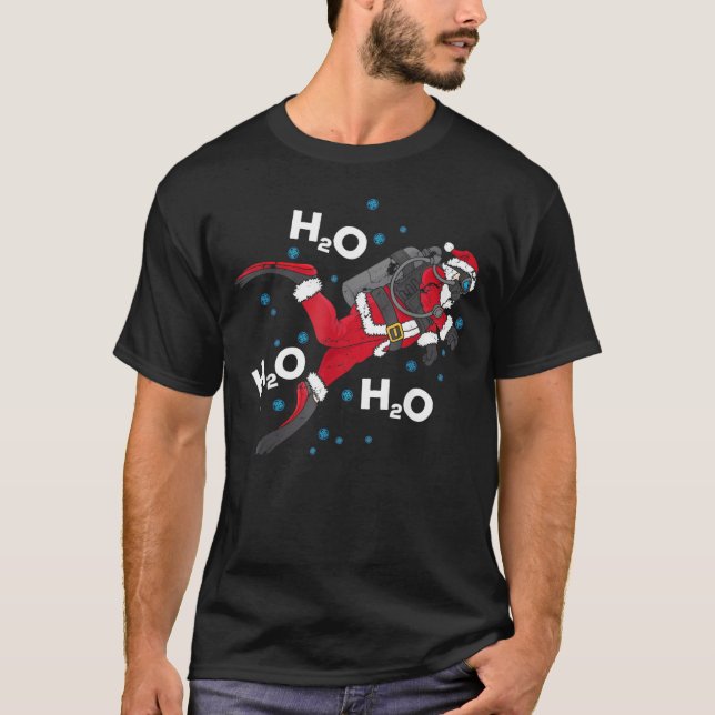 Diving H2o H2o H2o Pun Scuba T-Shirt (Front)