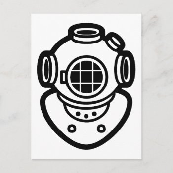 Diving Helmet Postcard by LabelMeHappy at Zazzle