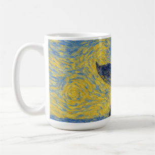 Diving Humpback van Gogh style mugs