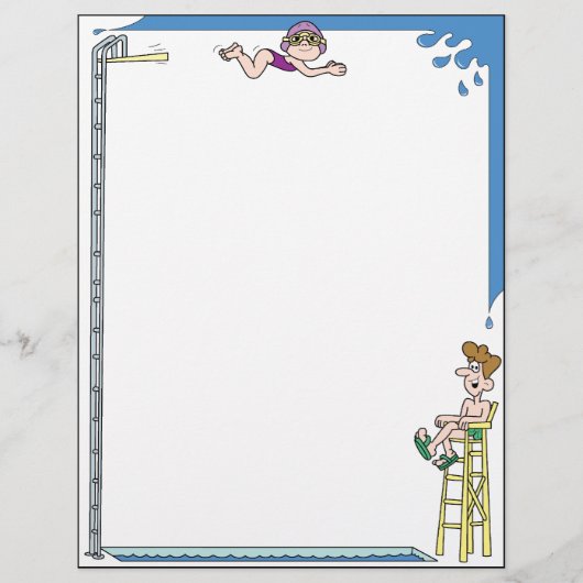 Diving in the Pool Letterhead (Front)