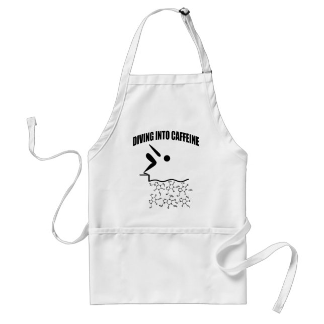 Diving Into Caffeine Adult Apron (Front)