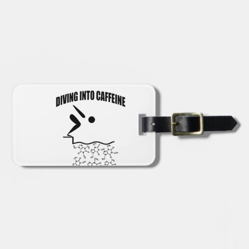 Diving Into Caffeine Luggage Tag