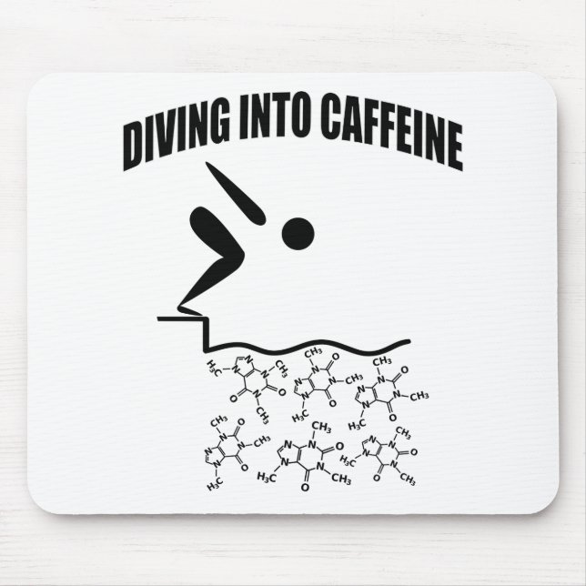 Diving Into Caffeine Mouse Pad (Front)