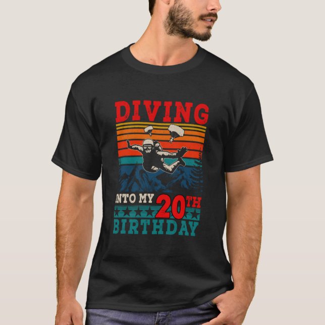 Diving Into My 20Th Skydiving T-Shirt (Front)