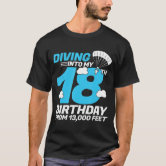 Diving Into My 30th Birthday- Skydiving Birthday T-Shirt | Zazzle