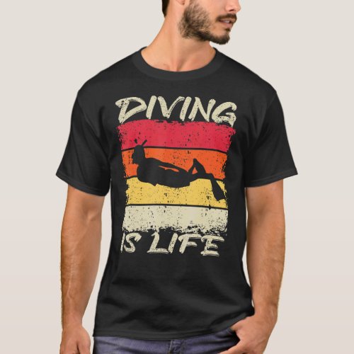Diving Is Life Vintage Sports T_Shirt