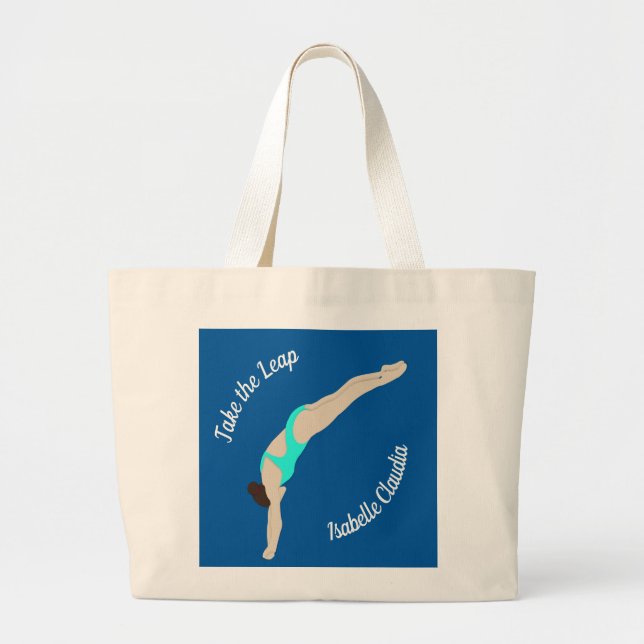 Diving Large Tote Bag (Front)