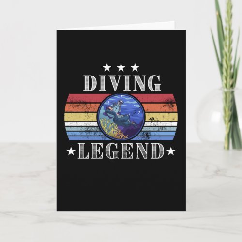 Diving Legend Vintage Gift for Sea Diver Card