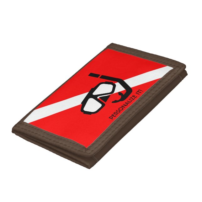 Diving mask with flag tri-fold wallet (Bottom)