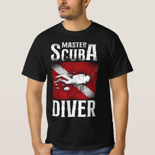 Diving Master Scuba Diver Down T_Shirt