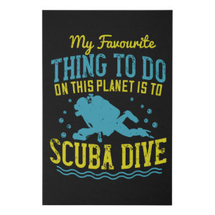 Diving -My Favorite Thing Is Scuba Dive Faux Canvas Print