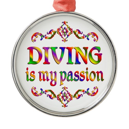 Diving Passion Metal Ornament