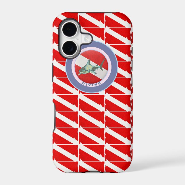 Diving pattern flag iphone case (Back)