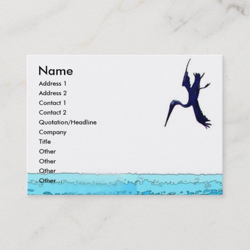 Customizable Diving Pelican Card Business Card