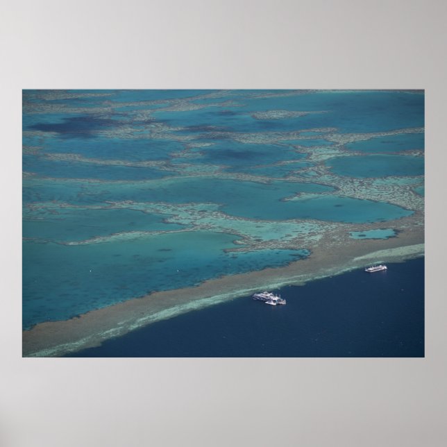 Diving platforms near reef, Great Barrier Poster (Front)