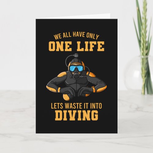 Diving Quotes Scuba Diver Apparel Dive Instructor Card
