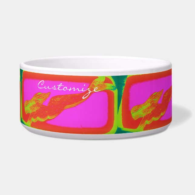 diving red mermaids bowl (Front)