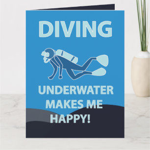 Diving Scuba Diving Underwater Diver Card