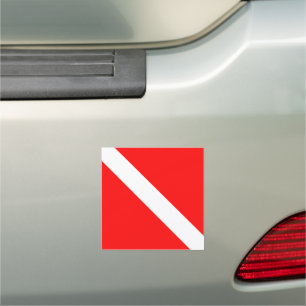 Diving sport, American Diver Down Flag SCUBA Car Magnet