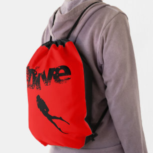 Diving sport, American Diver Down Flag SCUBA Drawstring Bag