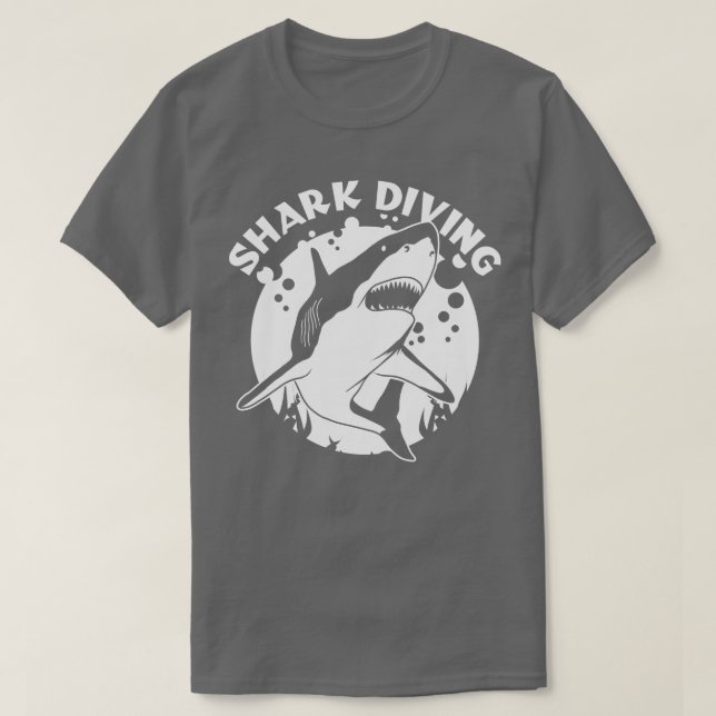 Diving Swimming With Sharks T-Shirt (Design Front)