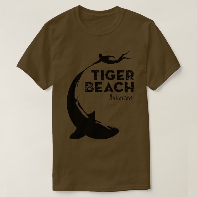Diving Tiger beach Bahamas T-Shirt (Design Front)