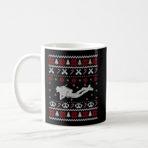 Diving Ugly Christmas Sweater Gift For Diver Coffee Mug