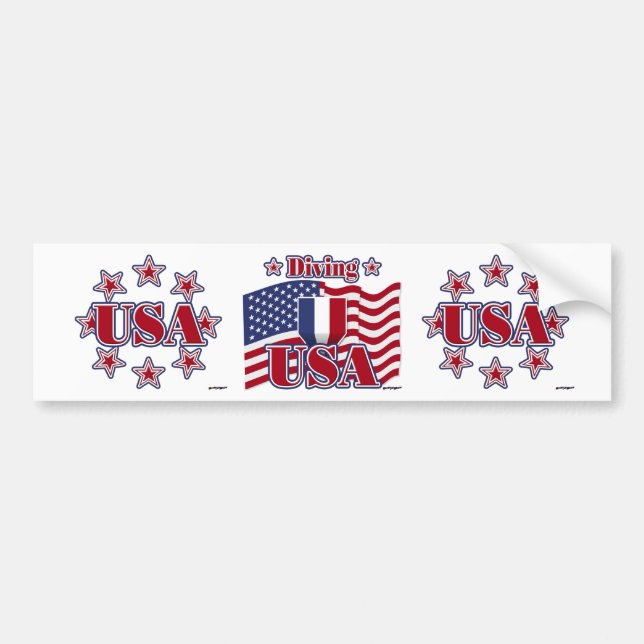 Diving USA Bumper Sticker (Front)