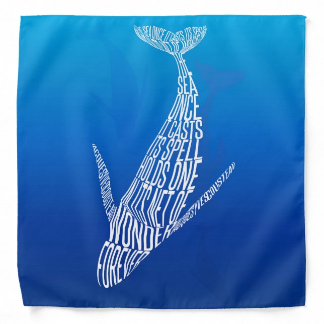 Diving whale bandana (Front)